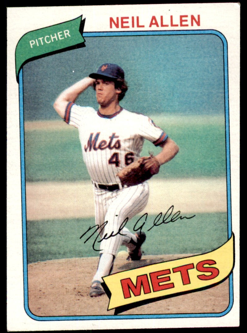 1980 Topps Neil Allen Rookie . New York Mets #94