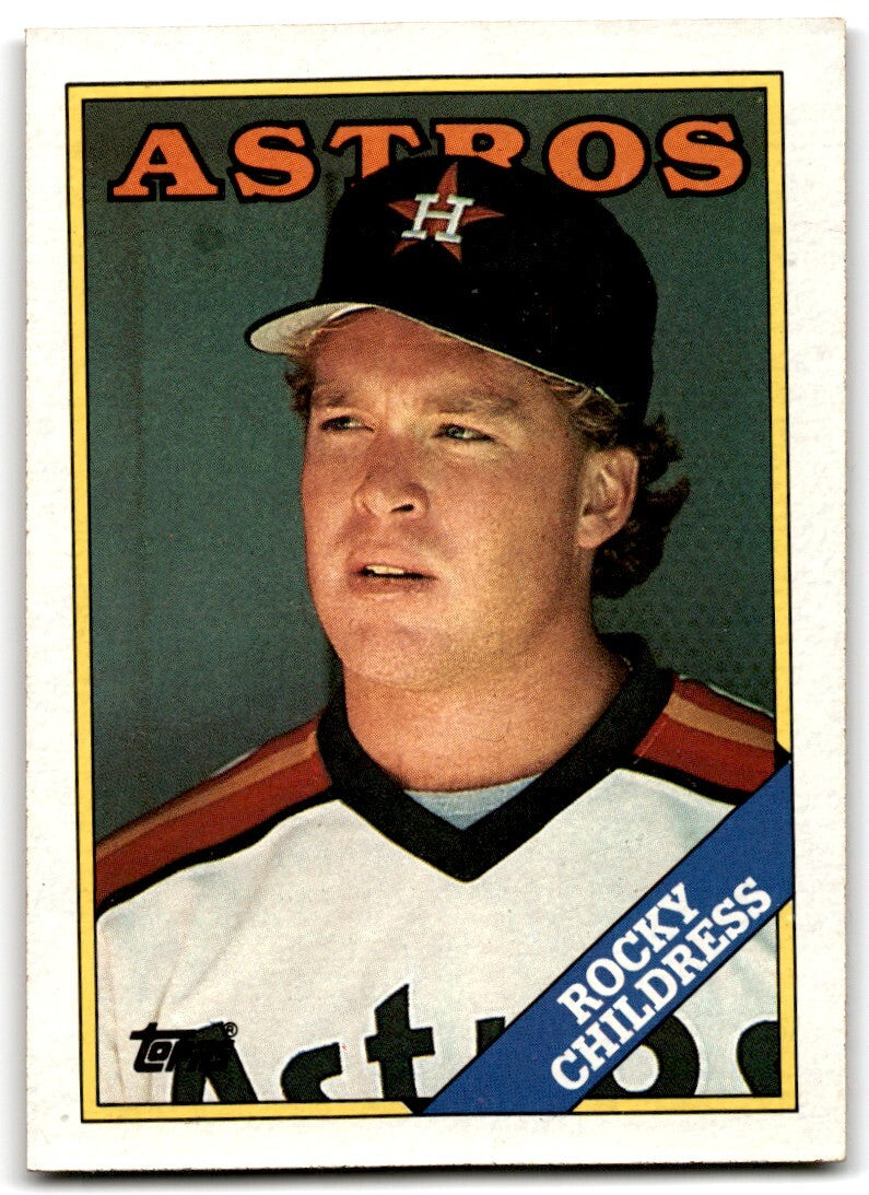 1988 Topps Baseball Card Rocky Childress Rookie Houston Astros #643