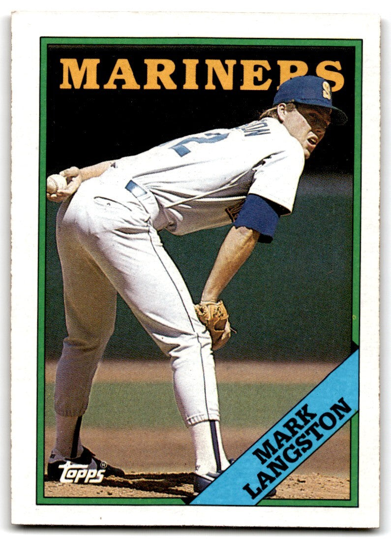 1988 Topps Baseball Card Mark Langston Seattle Mariners #80