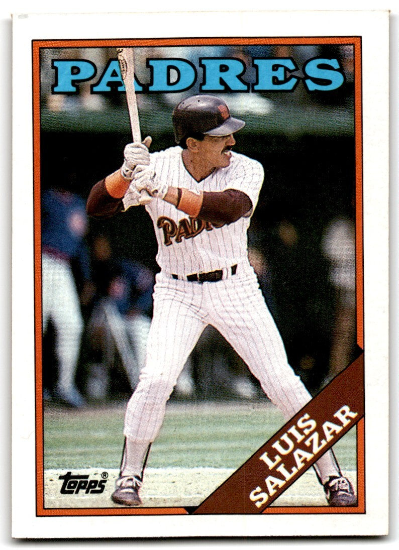 1988 Topps Baseball Card Luis Salazar San Diego Padres #276