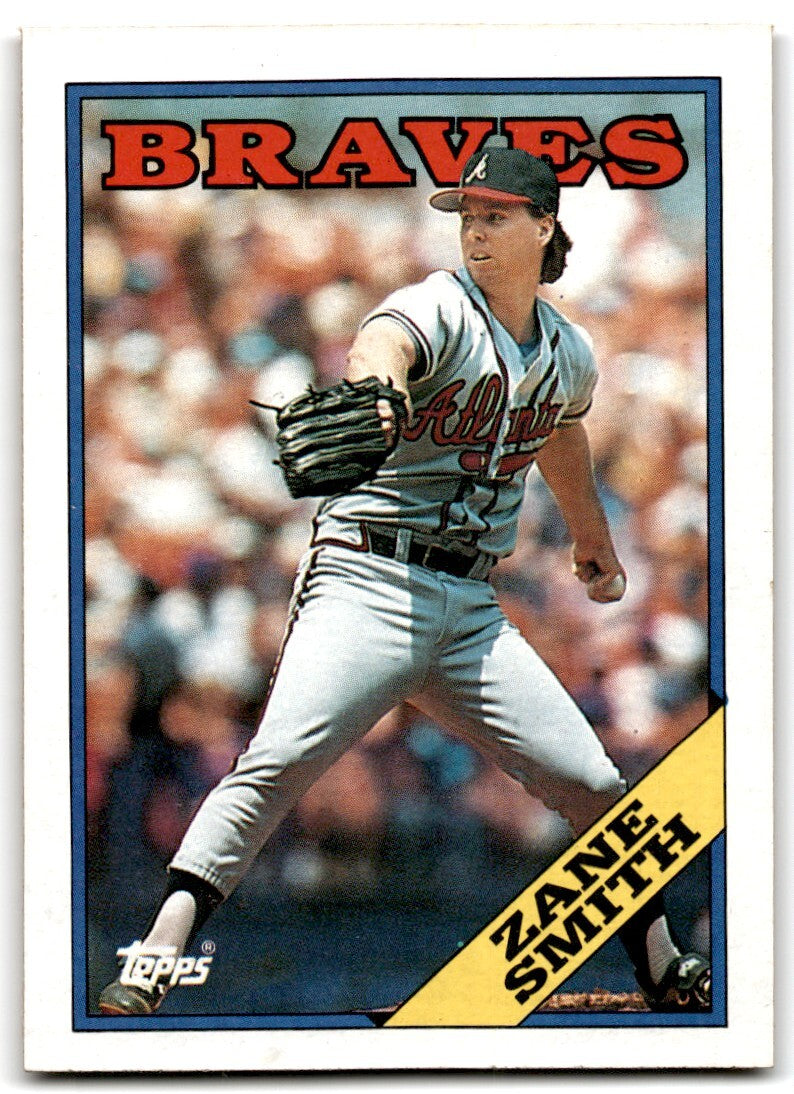 1988 Topps Baseball Card Zane Smith Atlanta Braves #297