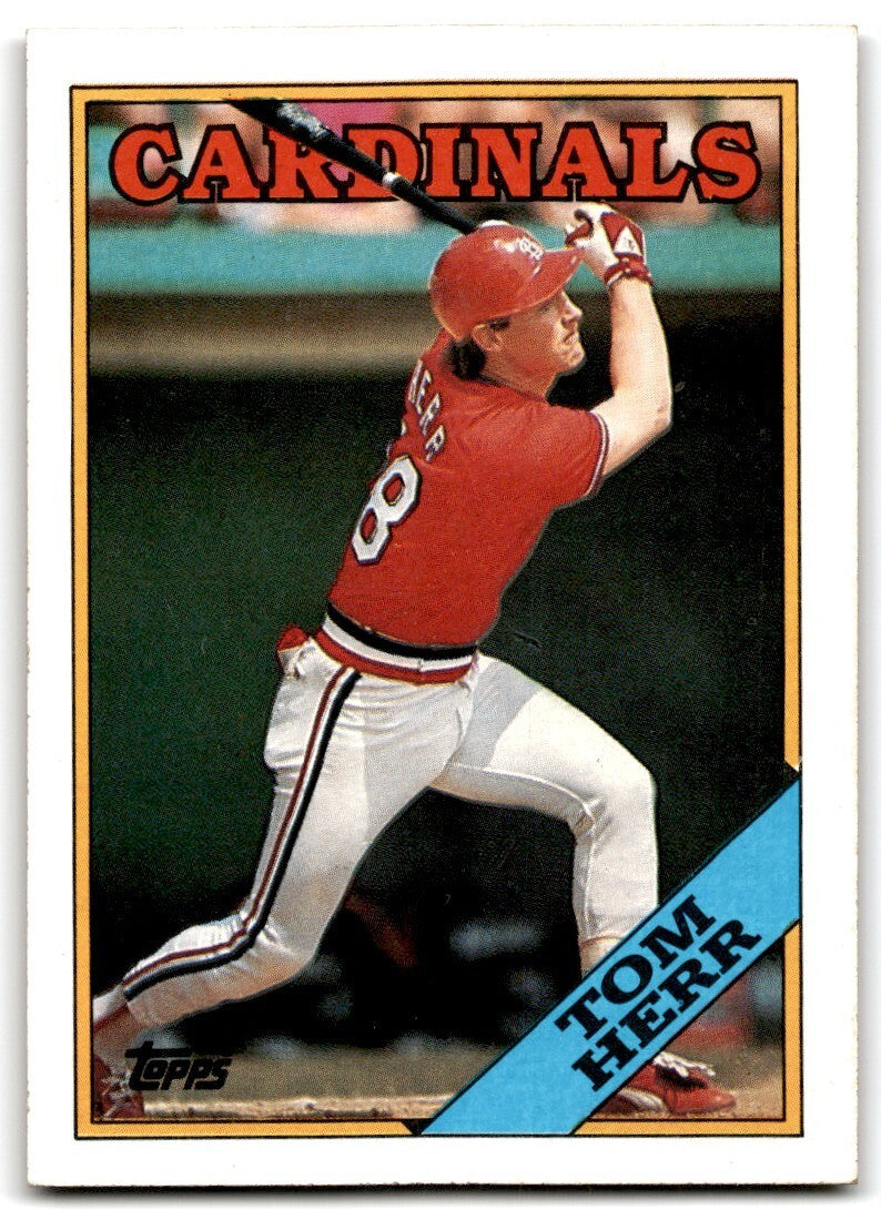 1988 Topps Baseball Card Tom Herr St. Louis Cardinals #310
