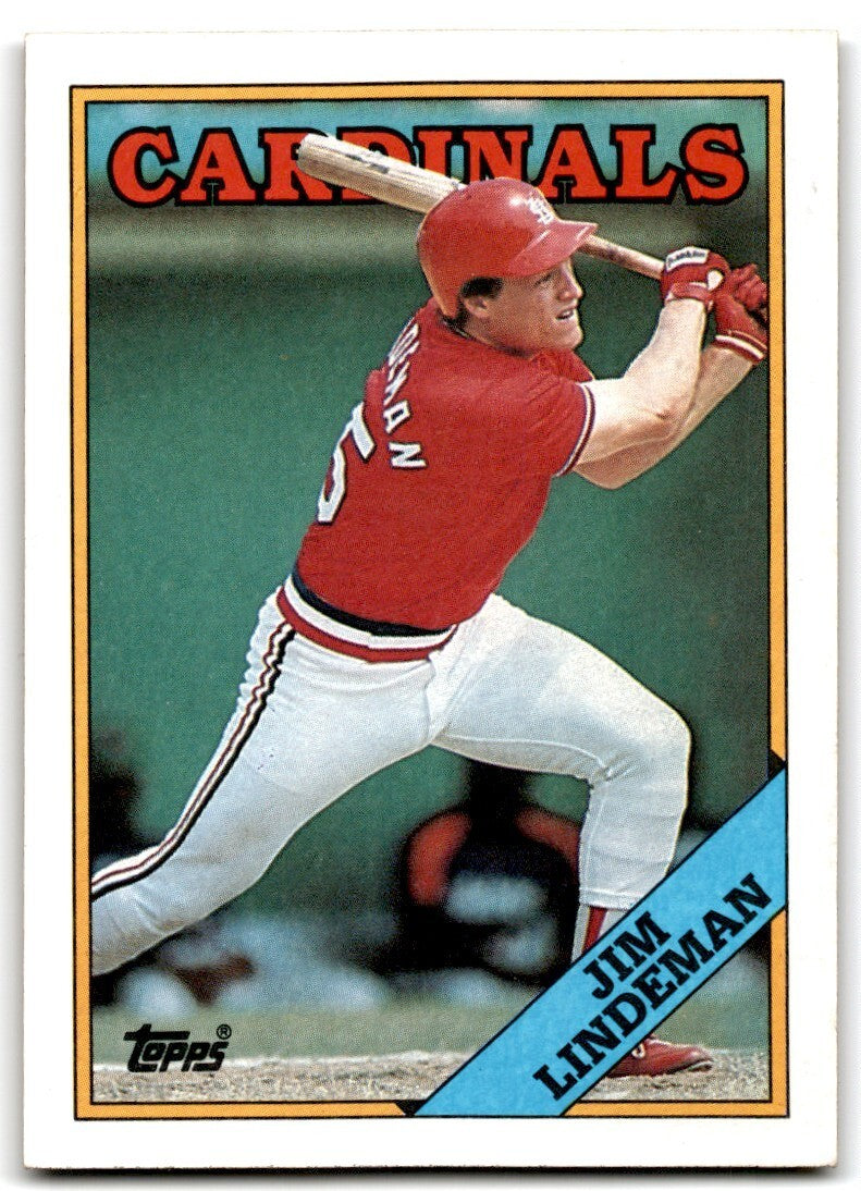 1988 Topps Baseball Card Jim Lindeman St. Louis Cardinals #562