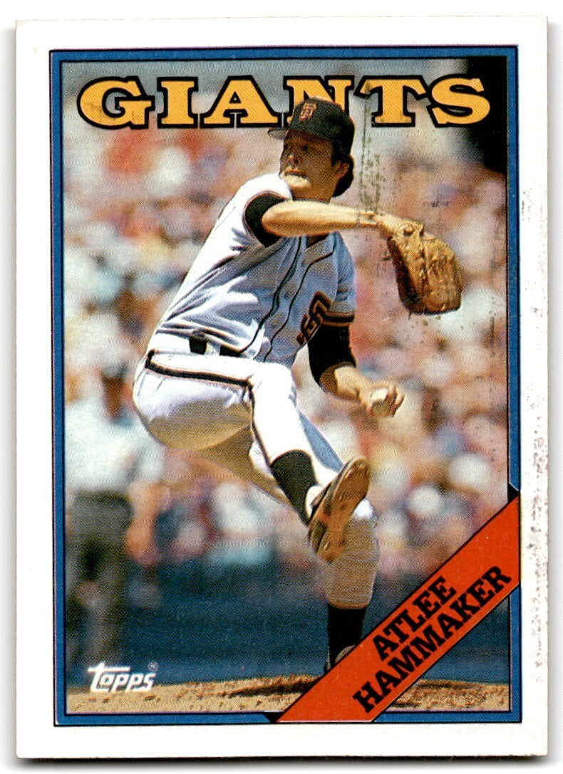 1988 Topps Baseball Card Atlee Hammaker San Francisco Giants #157
