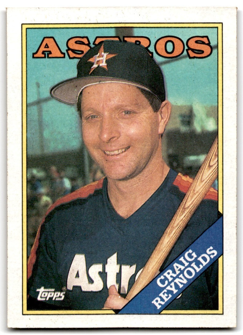 1988 Topps Baseball Card Craig Reynolds Houston Astros #557