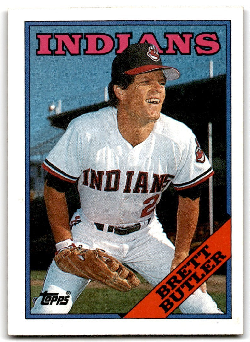 1988 Topps Baseball Card Brett Butler Cleveland Indians #479