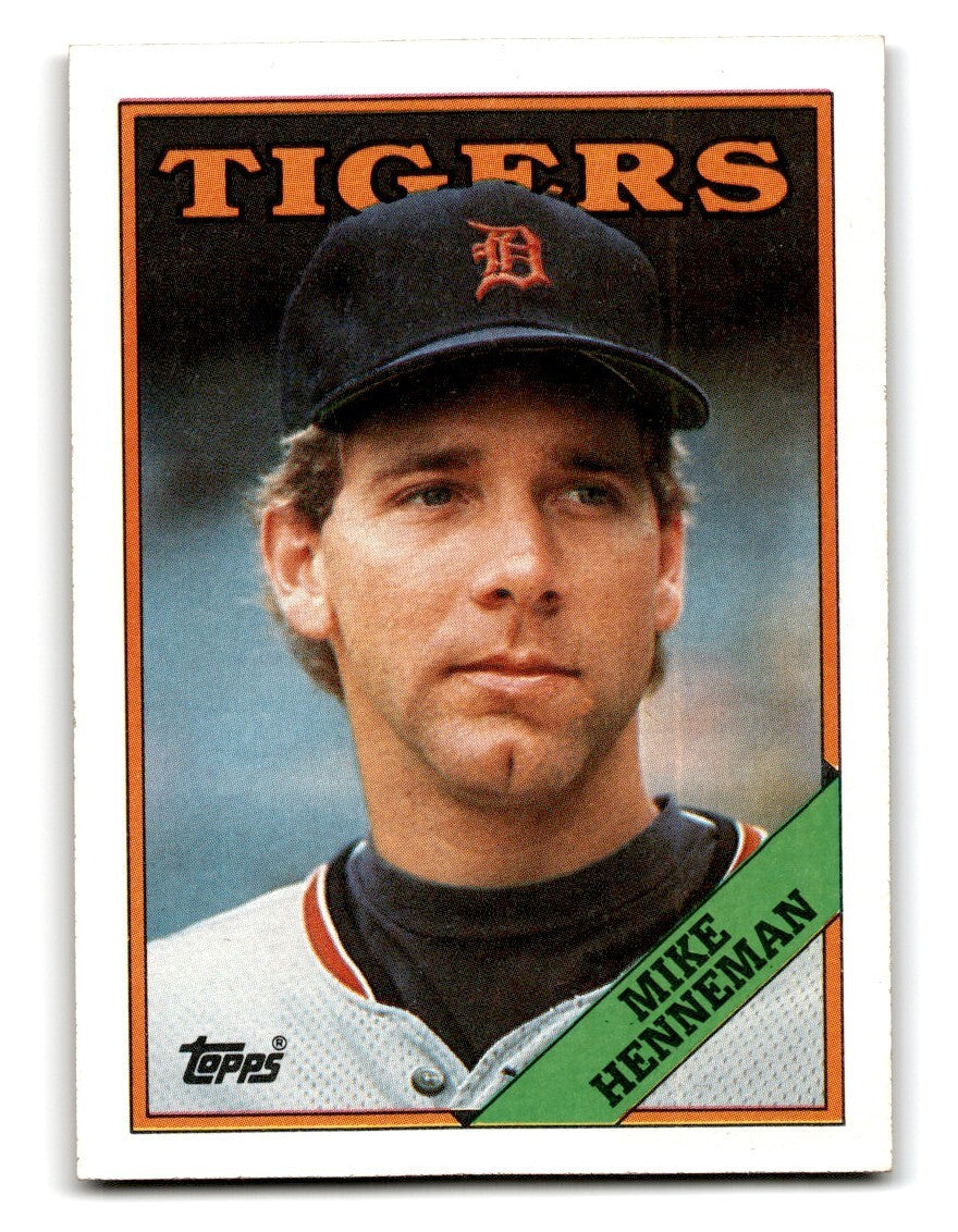 1988 Topps Baseball Card Mike Henneman Rookie Detroit Tigers #582