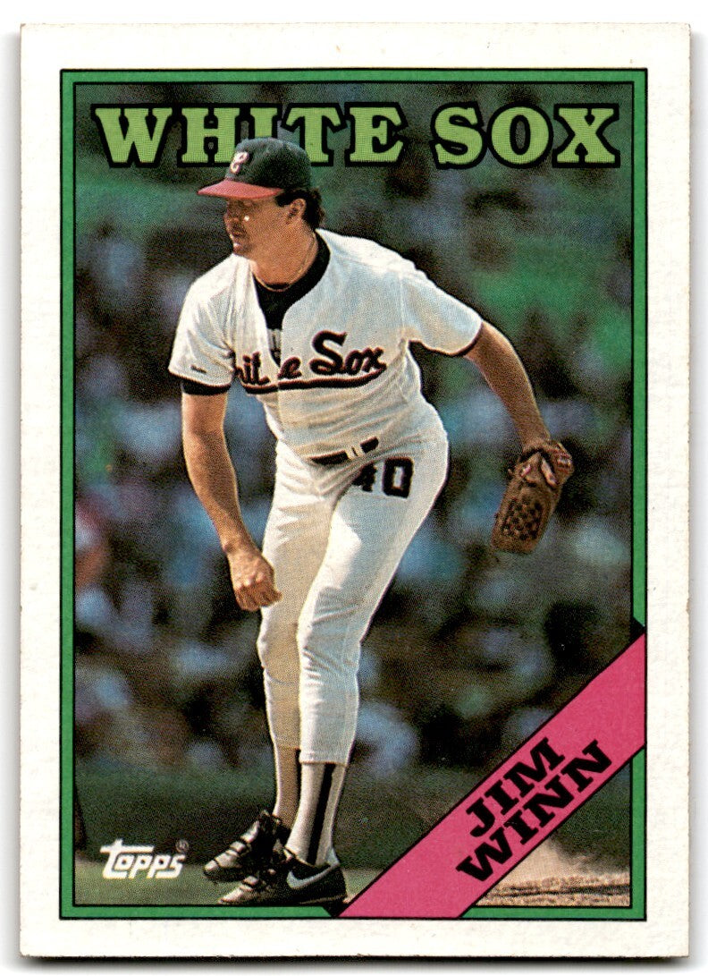 1988 Topps Baseball Card Jim Winn Chicago White Sox #688