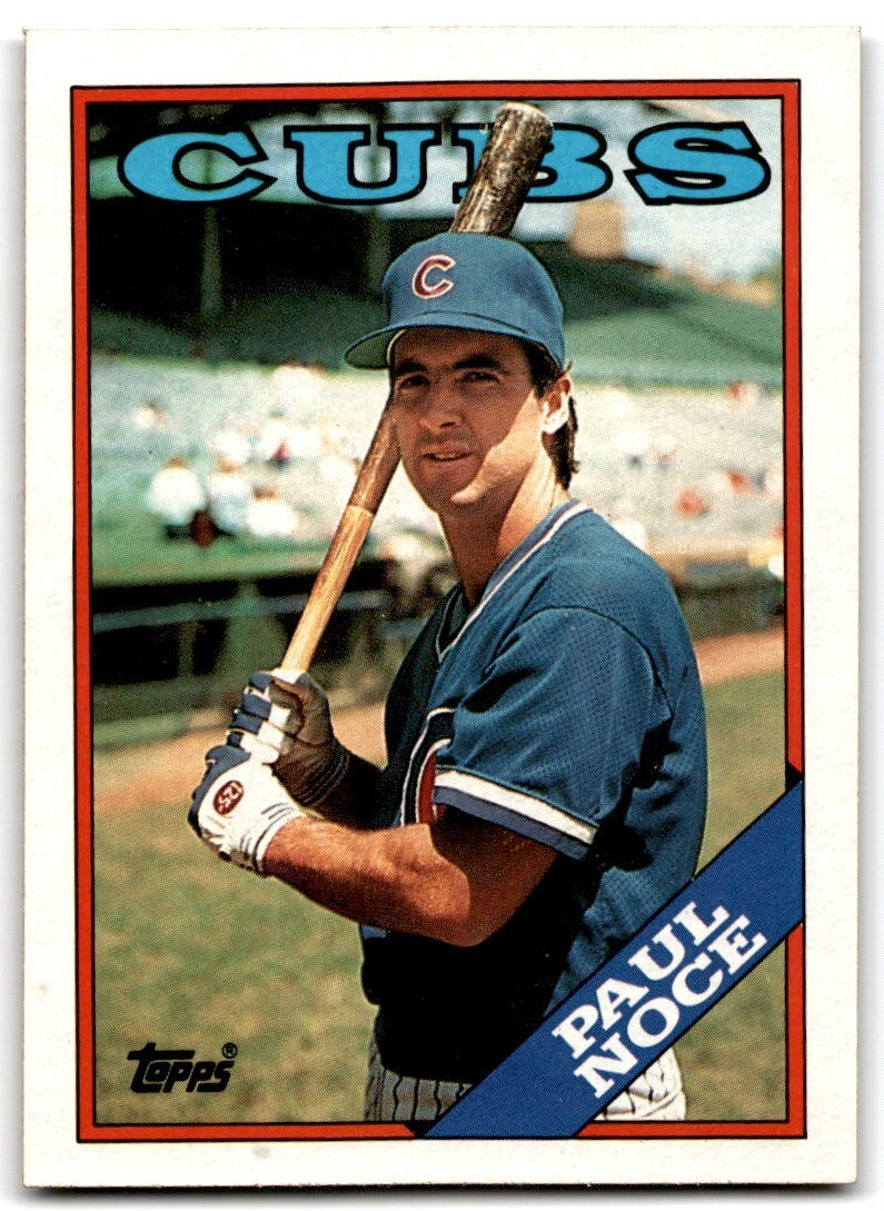 1988 Topps Baseball Card Paul Noce Rookie Chicago Cubs #542
