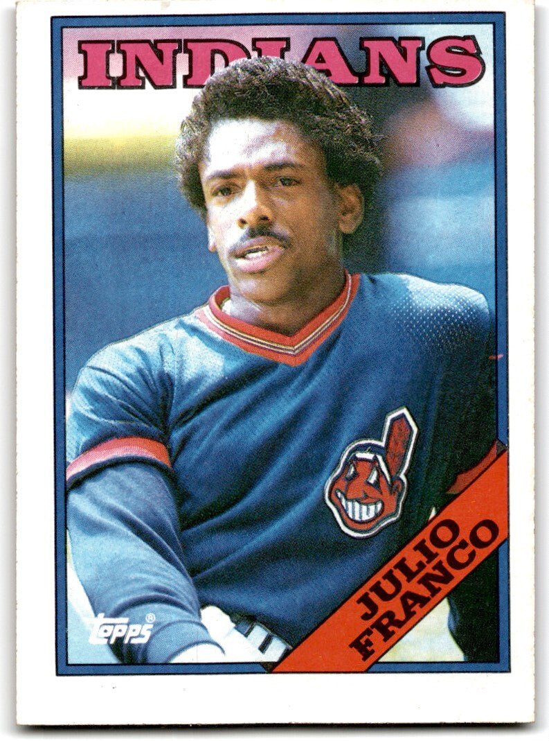 1988 Topps Baseball Card Julio Franco Cleveland Indians #683