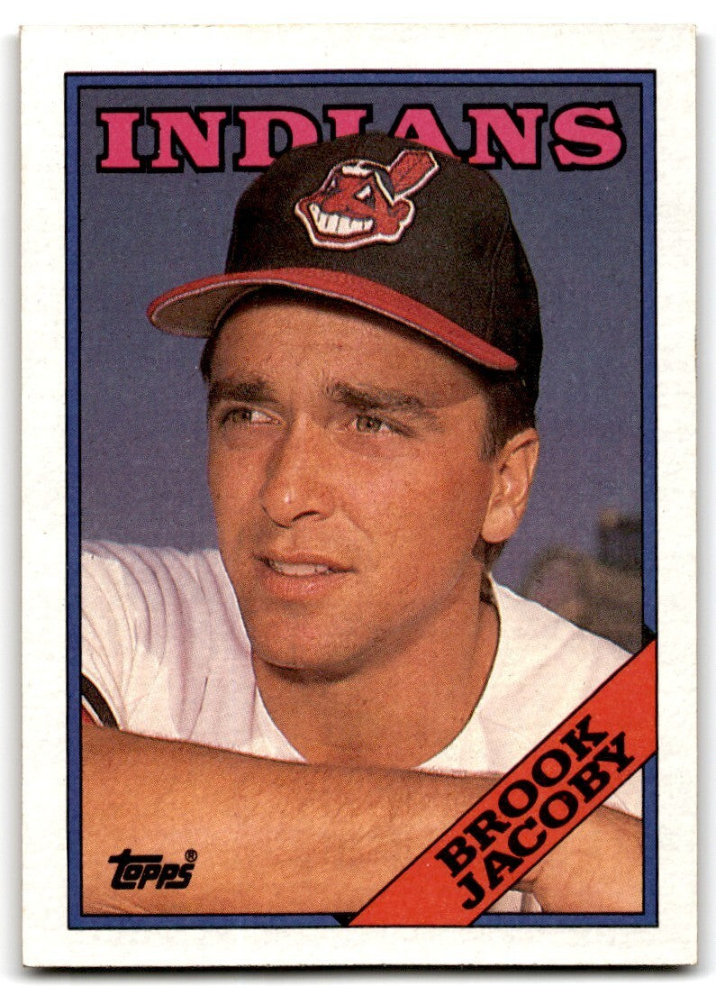 1988 Topps Baseball Card Brook Jacoby Cleveland Indians #555