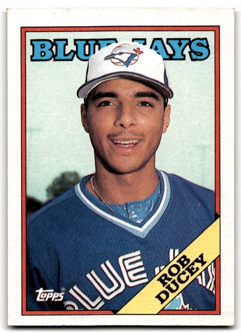 1988 Topps Baseball Card Rob Ducey Rookie Toronto Blue Jays #438