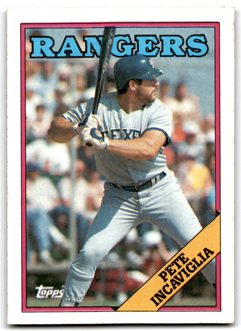 1988 Topps Baseball Card Pete Incaviglia Texas Rangers #280