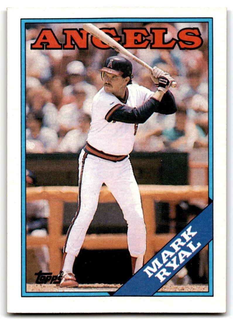1988 Topps Baseball Card Mark Ryal California Angels #243