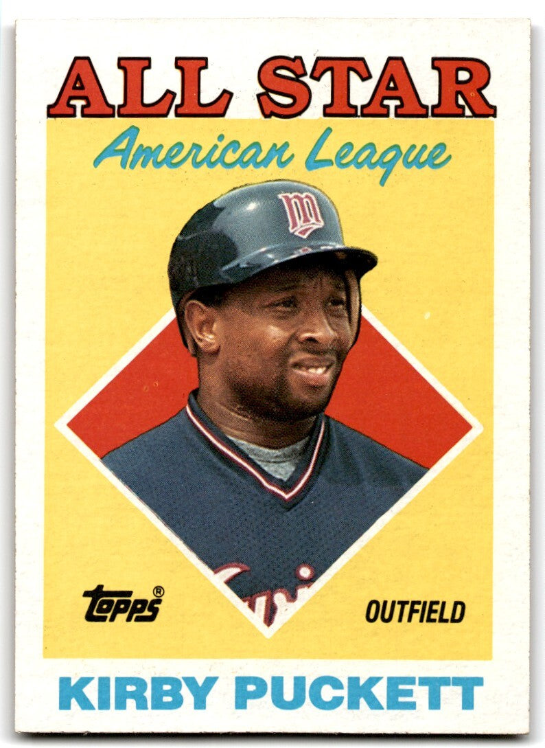 1988 Topps Baseball Card Kirby Puckett Minnesota Twins #391