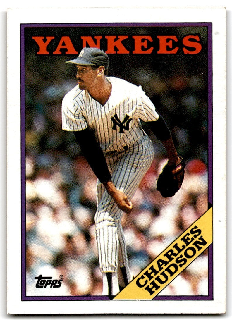 1988 Topps Baseball Card Charles Hudson New York Yankees #636