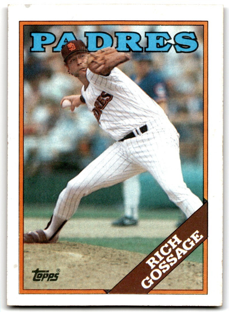 1988 Topps Baseball Card Rich Gossage San Diego Padres #170