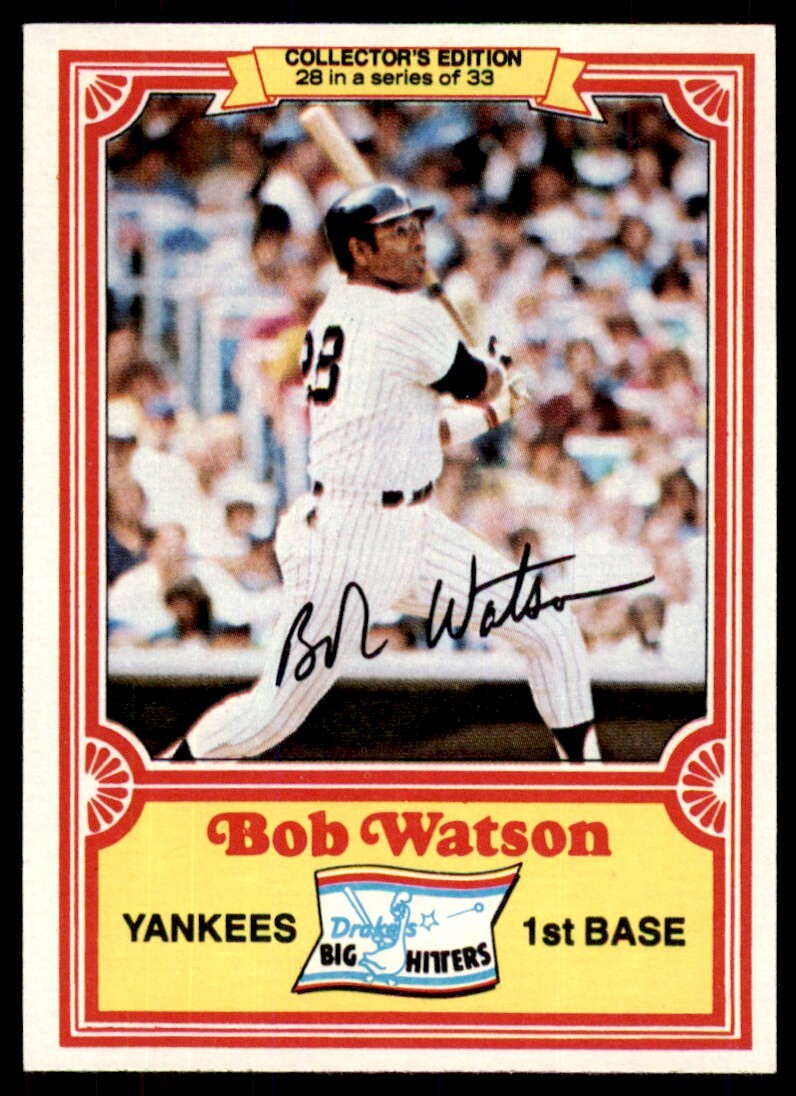 1981 Topps Drake's Bob Watson . New York Yankees #28
