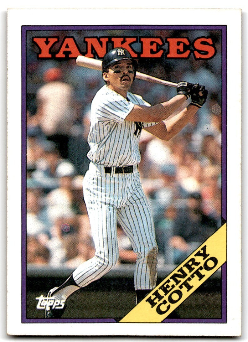 1988 Topps Baseball Card Henry Cotto New York Yankees #766