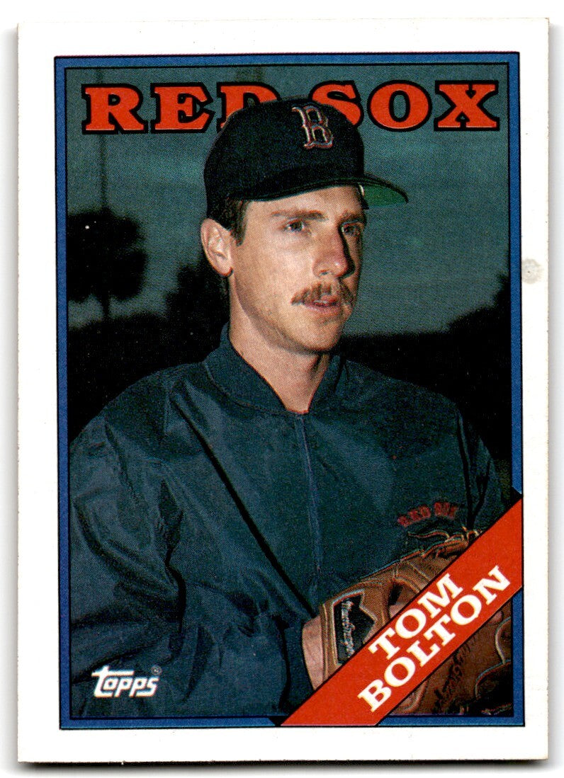 1988 Topps Baseball Card Tom Bolton Rookie Boston Red Sox #442