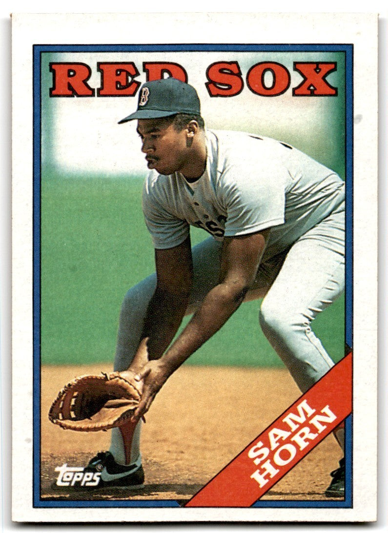 1988 Topps Baseball Card Sam Horn Rookie Boston Red Sox #377