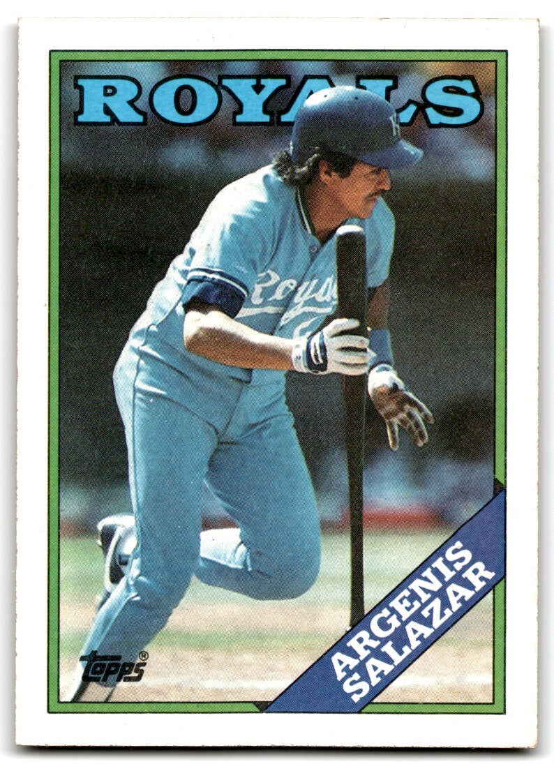 1988 Topps Baseball Card Argenis Salazar Kansas City Royals #29