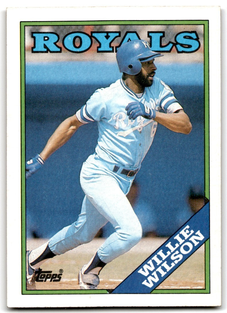 1988 Topps Baseball Card Willie Wilson Kansas City Royals #452