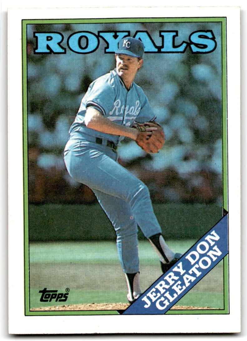 1988 Topps Baseball Card Jerry Don Gleaton Kansas City Royals #116