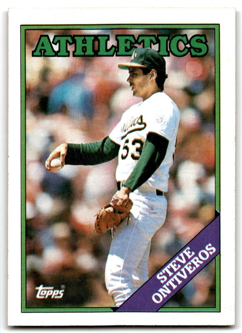 1988 Topps Baseball Card Steve Ontiveros Oakland Athletics #272