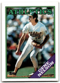 1988 Topps Baseball Card Gene Nelson Oakland Athletics #621