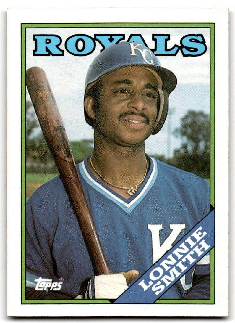 1988 Topps Baseball Card Lonnie Smith Kansas City Royals #777