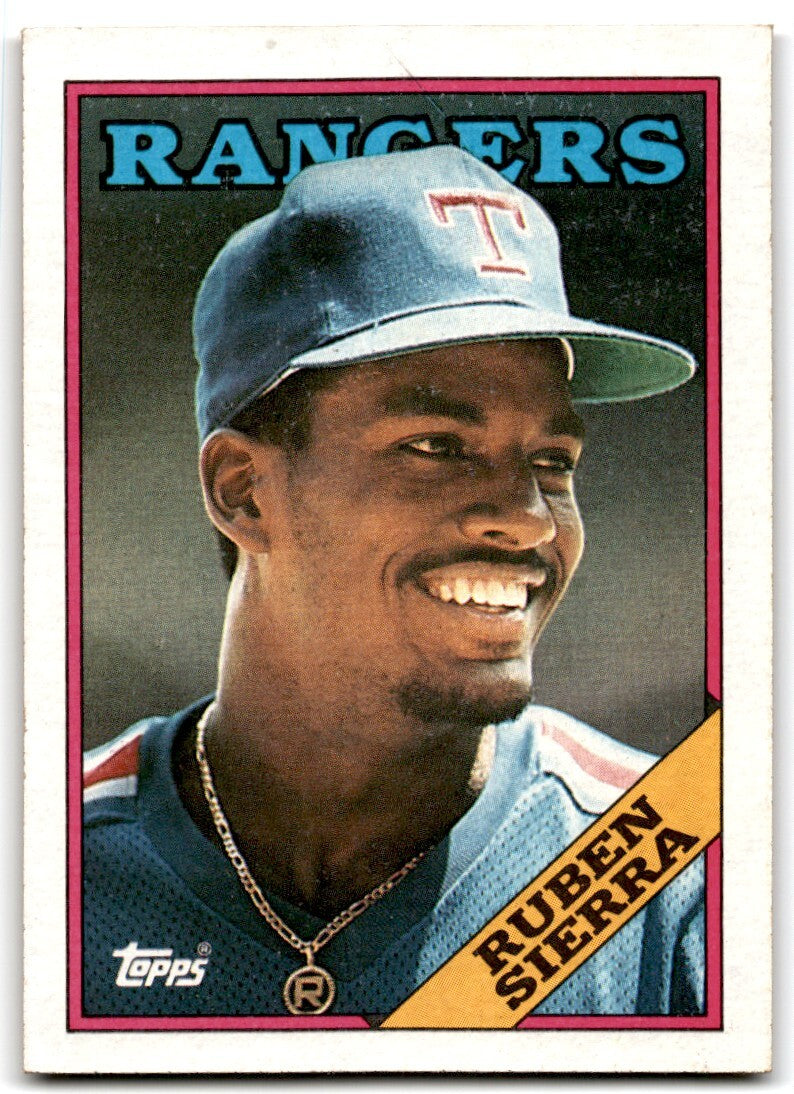 1988 Topps Baseball Card Ruben Sierra Texas Rangers #771
