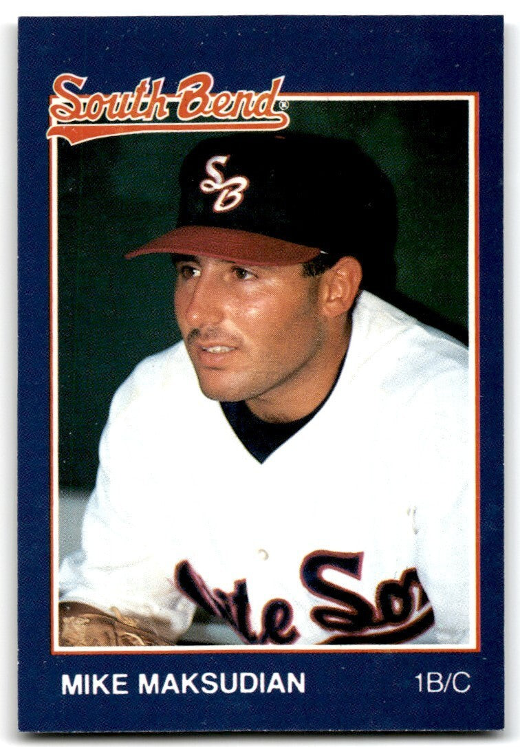 1988 Grand Slam Baseball Card Mike Maksudian c South Bend White Sox #10