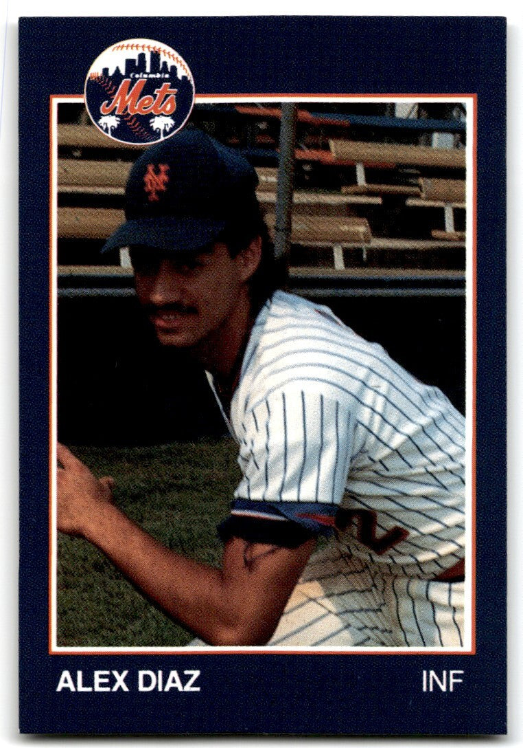 1988 Grand Slam Baseball Card Alex Diaz a Columbia Mets #14