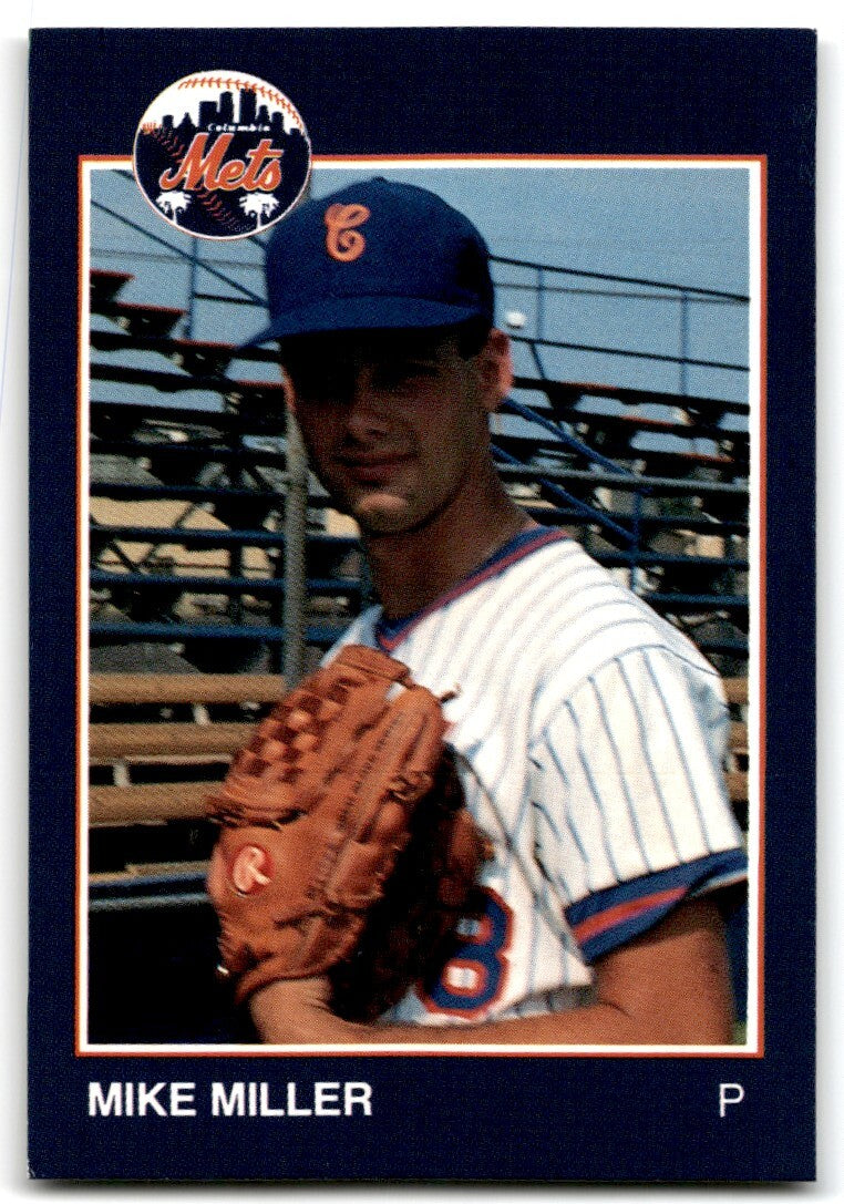 1988 Grand Slam Baseball Card Mike Miller a Columbia Mets #9