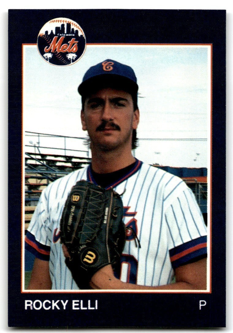 1988 Grand Slam Baseball Card Rocky Elli b Columbia Mets #4