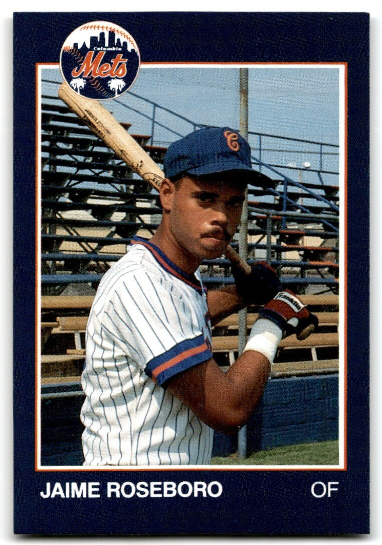 1988 Grand Slam Baseball Card Jaime Roseboro a Columbia Mets #24