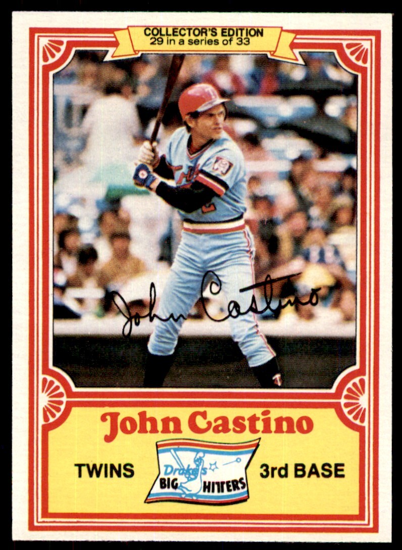 1981 Topps.Drake's John Castino . Minnesota Twins #29