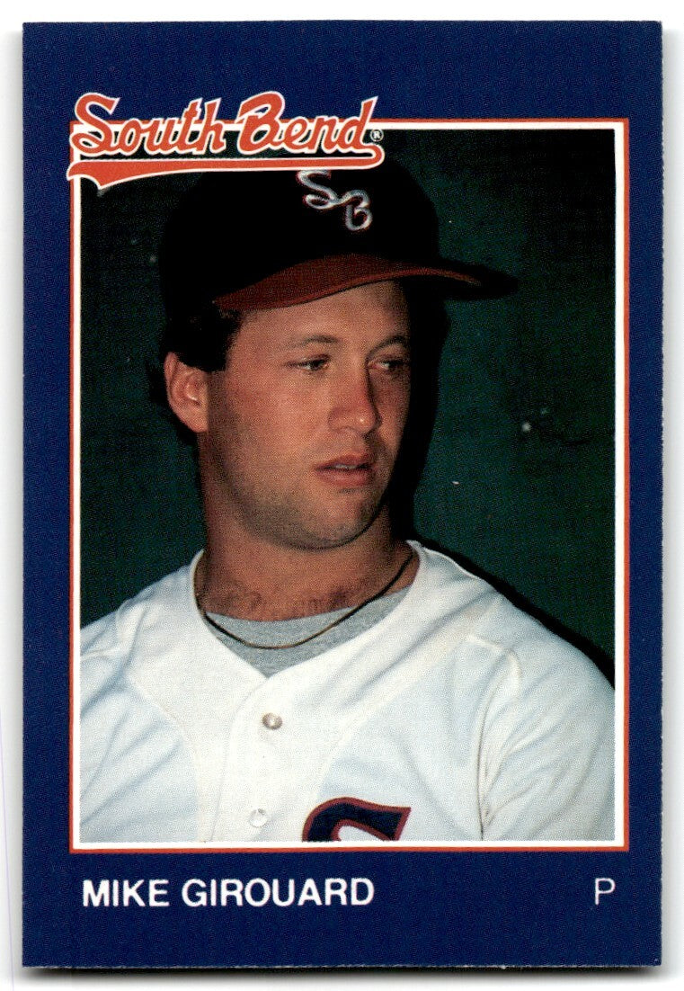 1988 Grand Slam Baseball Card Mike Girouard a South Bend White Sox #19