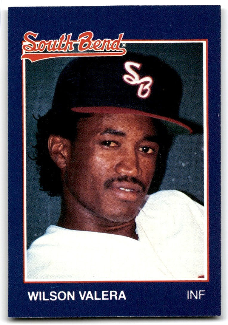1988 Grand Slam Baseball Card Wilson Valera a South Bend White Sox #11