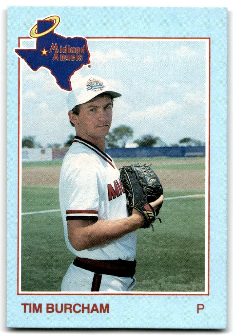 1988 Grand Slam Baseball Card Tim Burcham b Midland Angels #6