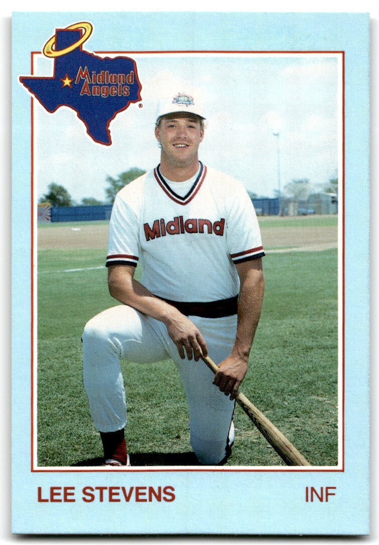 1988 Grand Slam Baseball Card Lee Stevens b Midland Angels #18
