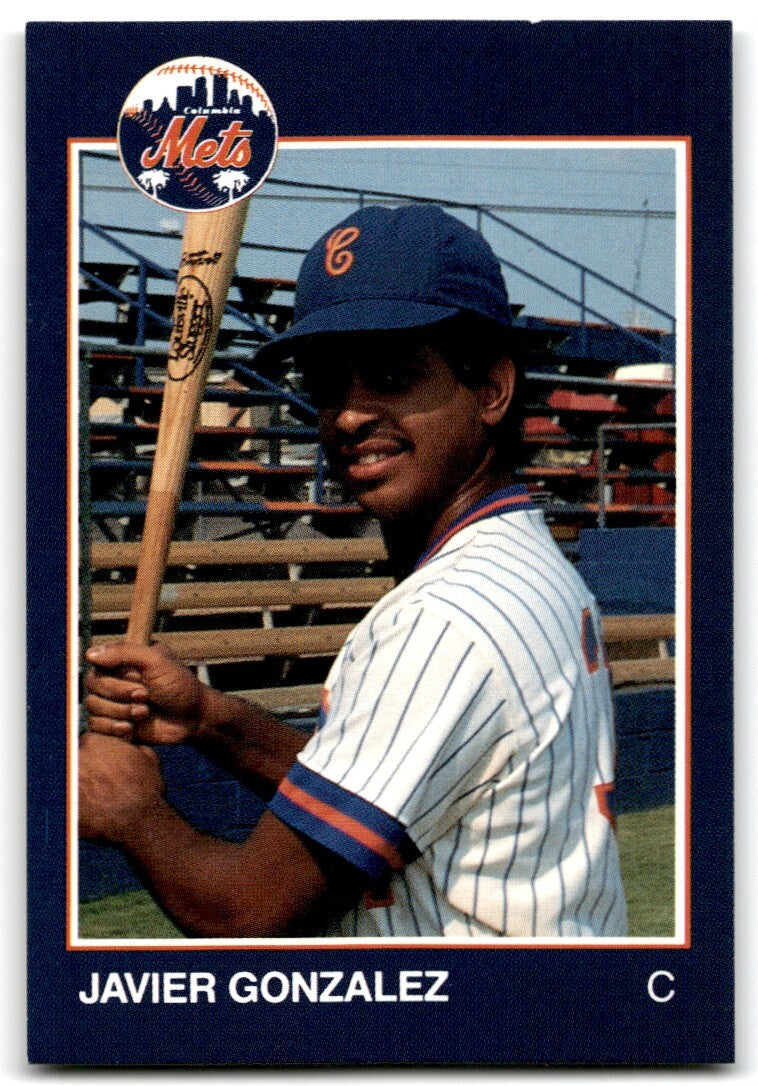 1988 Grand Slam Baseball Card Javier Gonzalez Columbia Mets #12