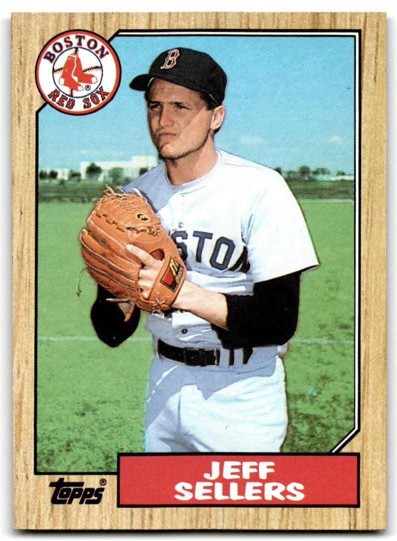 1987 Topps Baseball Card Jeff Sellers Rookie Boston Red Sox #12