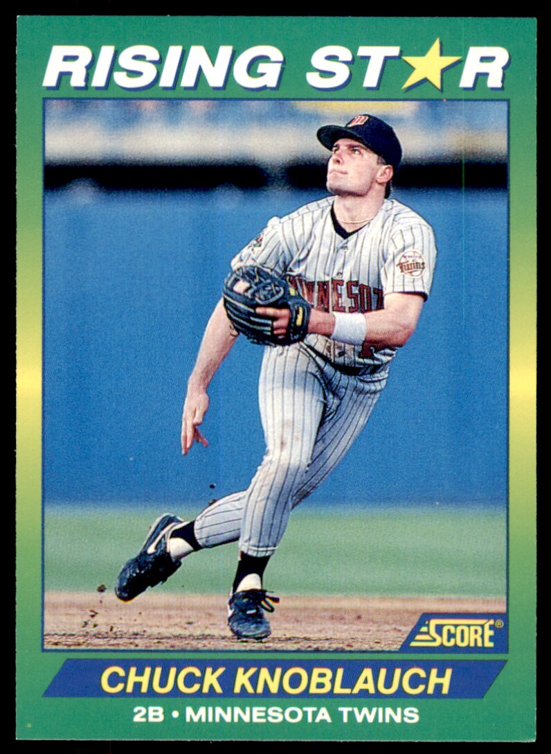 1992 Score 100 Rising Stars Chuck Knoblauch . Minnesota Twins #11