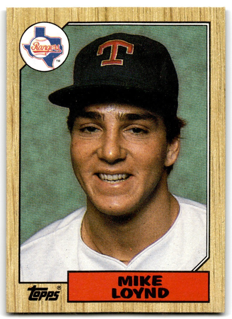 1987 Topps Baseball Card Mike Loynd Rookie Texas Rangers #126