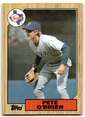 1987 Topps Baseball Card Pete O'Brien Texas Rangers #17