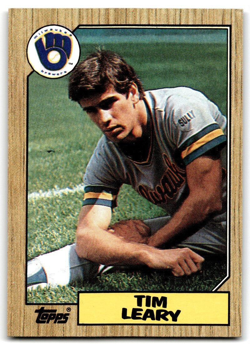 1987 Topps Baseball Card Tim Leary Milwaukee Brewers #32