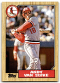 1987 Topps Baseball Card Andy Van Slyke St. Louis Cardinals #33