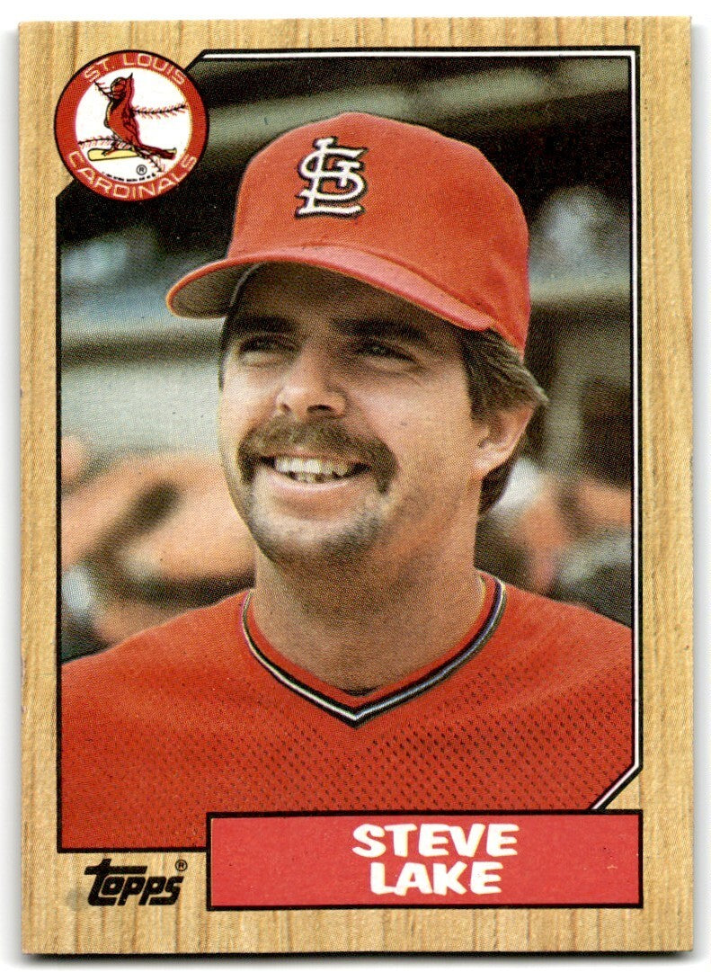 1987 Topps Baseball Card Steve Lake St. Louis Cardinals #84